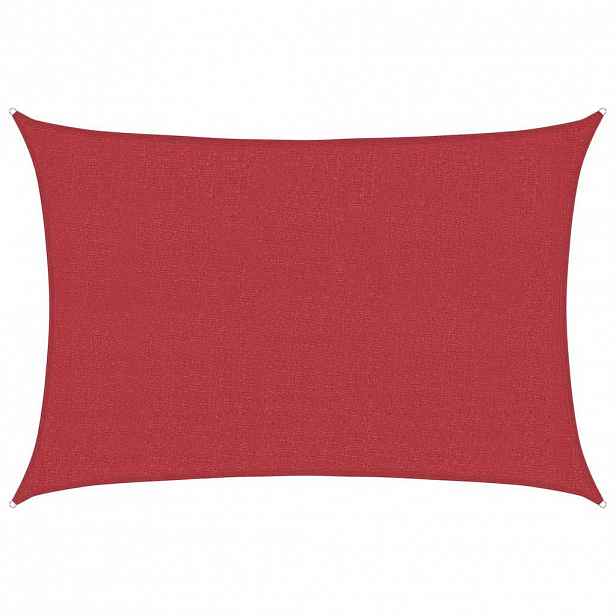 vidaXL Stínící plachta 160 g/m² červená 5 x 6 m HDPE