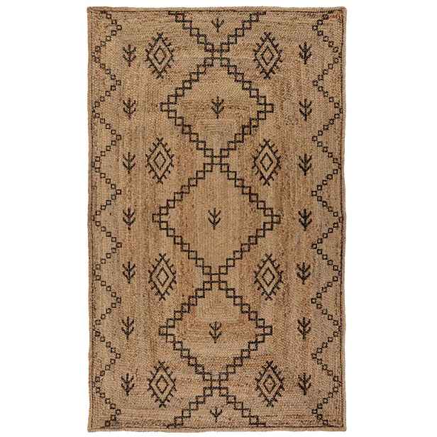 Flair Rugs Kusový koberec Printed Jute Rowen Natural/Black 200x290 cm