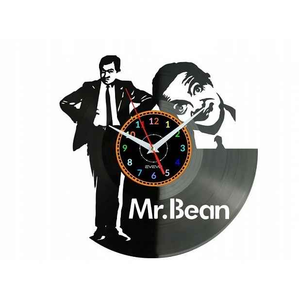 Mr. Bean Dárek Originální dekorace do domu Hodiny z vinylové desky