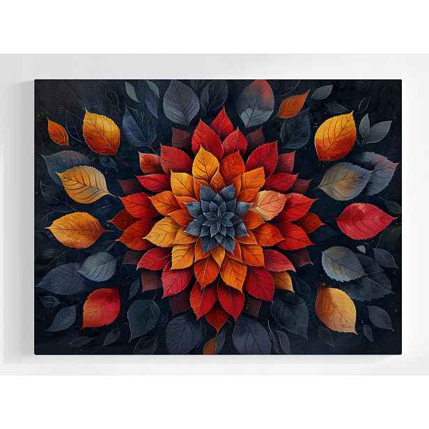 Plakát Abstrakce Mandala Listy Podzim Harmonie 100x75