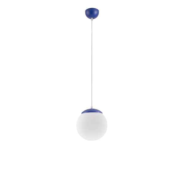 Sollux Lighting Ugo závěsná lampa skleněná koule ultramarínová 20 cm E27 15 W
