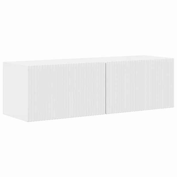 vidaXL TV wall cabinet 98 x 31 x 29,5 cm Lesklá Bílá Kompozitní dřevo