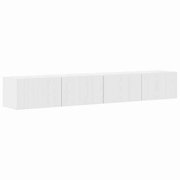 vidaXL TV wall cabinet 2 ks Lesklá Bílá Kompozitní dřevo