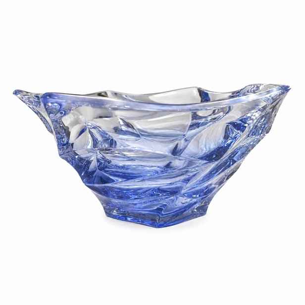 Bohemia Crystal Flamenco Křišťálová mísa 29,5 cm Modrá