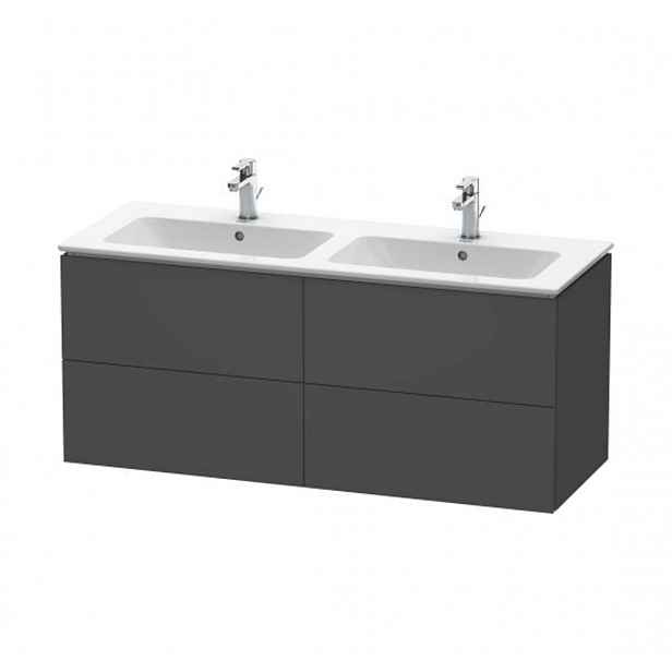 Duravit L-Cube - Umyvadlová skříňka 55x129x48 cm, 4 zásuvky, grafit mat LC625904949