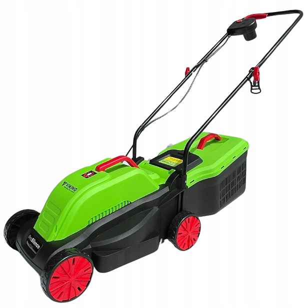 Elektrická Sekačka Na Trávy 2000 W Nůž 32 CM Lehký Koš 30 L Tichá