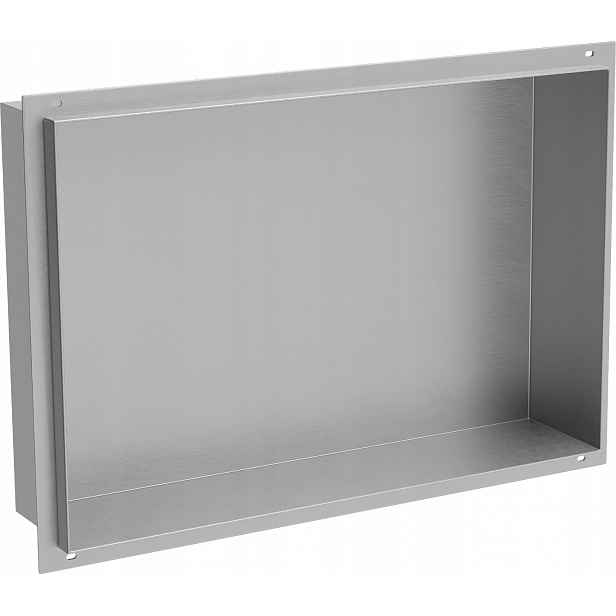 Mexen X-Wall-NR zapuštěná police 45x30 cm, nerezová ocel Inox