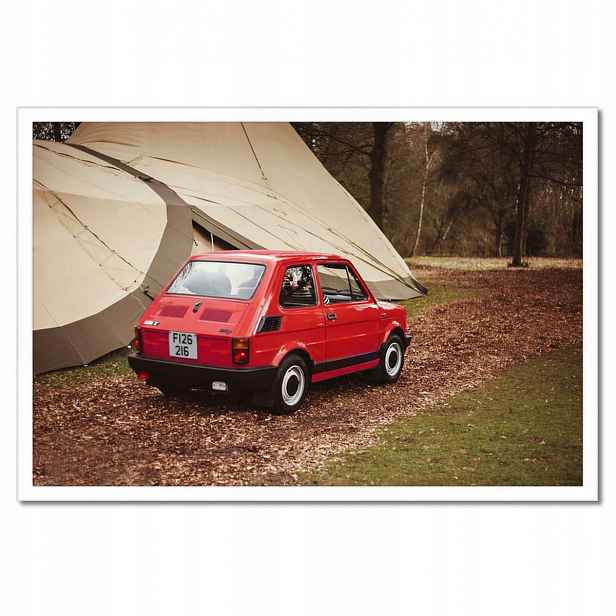 Plakáty v rámu 60x40 Červený malý Fiat 126p