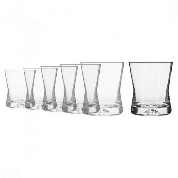 Sada 6 sklenic na whisky, ze skla, 290 ml, "X-line" - Krosno
