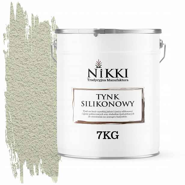 Silikonová Fasádní Omítka Bílá Zlomená Zelená F481 7KG Granulace 1.0mm