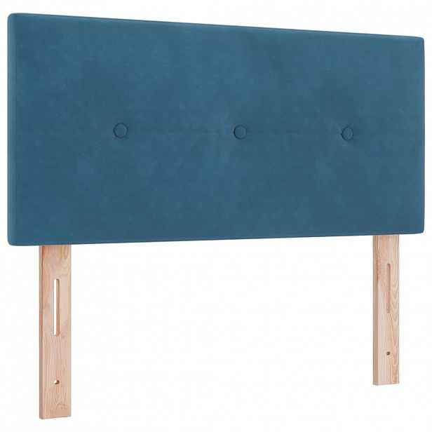 vidaXL Čelo postele Tmavě modrá 90 cm samet