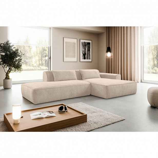 Livetastic ROHOVÁ SEDAČKA, plast, textil, kompozitní dřevo, pískové barvy