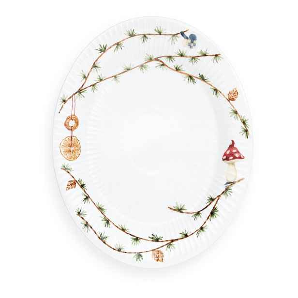 Porcelánový tác s vánočním motivem 22,5x28,5 cm Hammershøi Christmas – Kähler Design