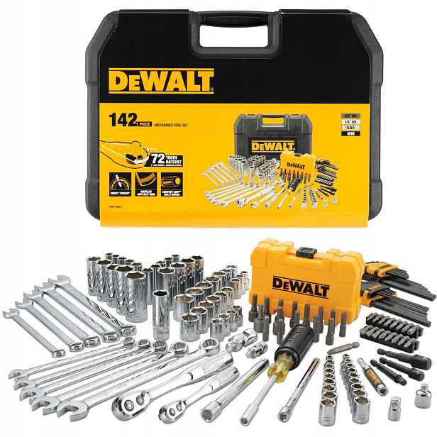 Sada nástrčných klíčů 142 ks DeWALT DWMT73802-1