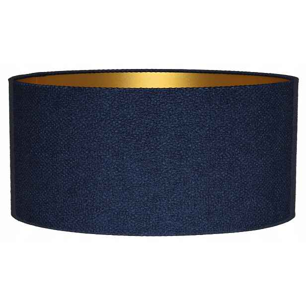 Stínidlo pro závěsnou stojací lampu Válec 50/25 cm E27 Tmavě modrá zlatá Arezzo