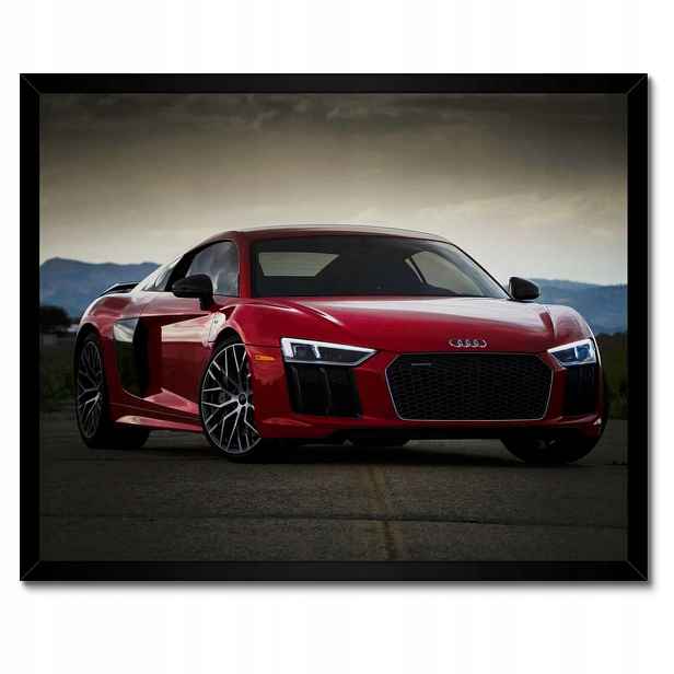 Plakáty v rámu 50x40 Červené Audi Quattro