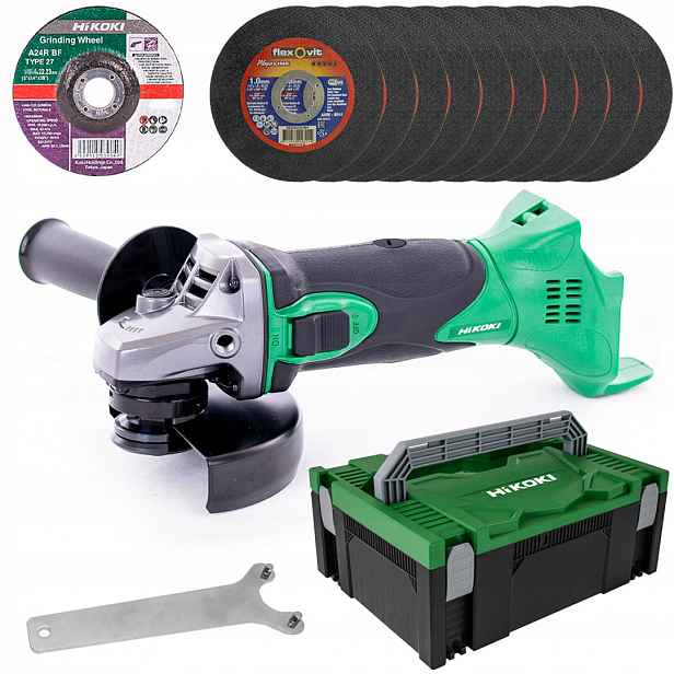 Bruska 115 mm 18V HiKOKI kufr Hsc G18DSL2 W2Z tělo 10 kotoučů