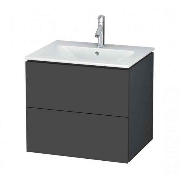 Duravit L-Cube - Umyvadlová skříňka 55x62x48 cm, 2 zásuvky, grafit mat LC624004949