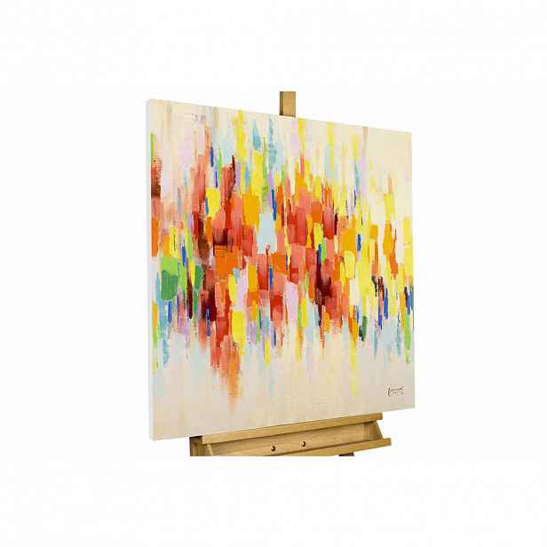 KUNSTLOFT RUČNĚ MALOVANÝ AKRYLOVÝ OBRAZ BÉŽOVÝ, 80/80 CM