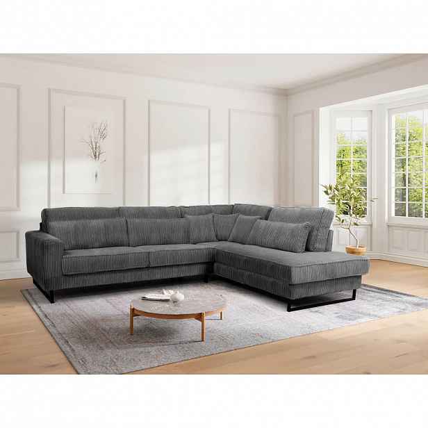 Livetastic ROHOVÁ SEDAČKA, textil, kompozitní dřevo, antracitová