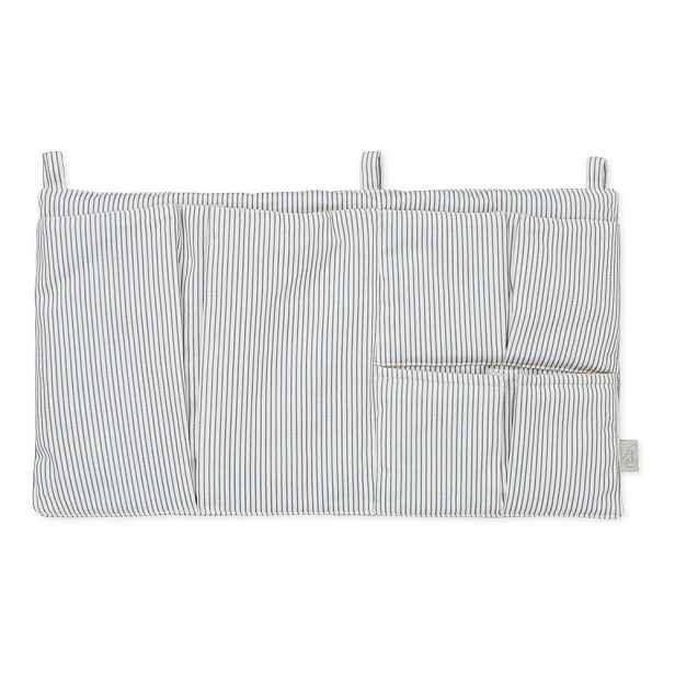 Světle modrý kapsář na dětskou postýlku z Bio bavlny 42 cm Classic Stripes Blue – Cam Cam Copenhagen