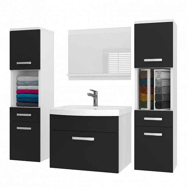 B BELINI GROUP KOUPELNOVÝ NÁBYTEK Koupelnová SADA PRI M6, Černá matná, 120 cm