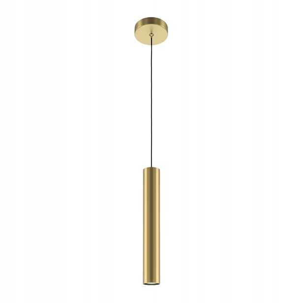 Závěsná lampa bodová zlatá tuba 40 cm nad stůl ostrovní bar Maytoni