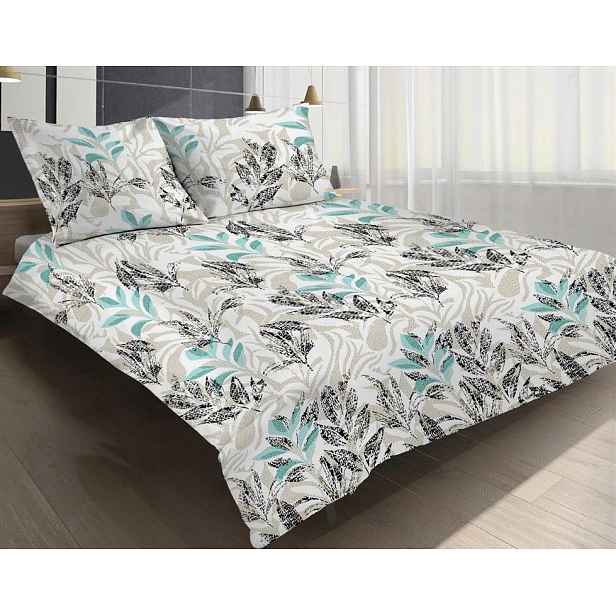 Matex Premium saténové Povlečení 160x200 Květiny Béžová
