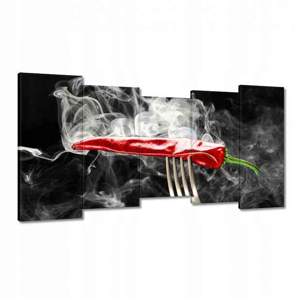 Obrazy 150x80 Červená paprika Dým