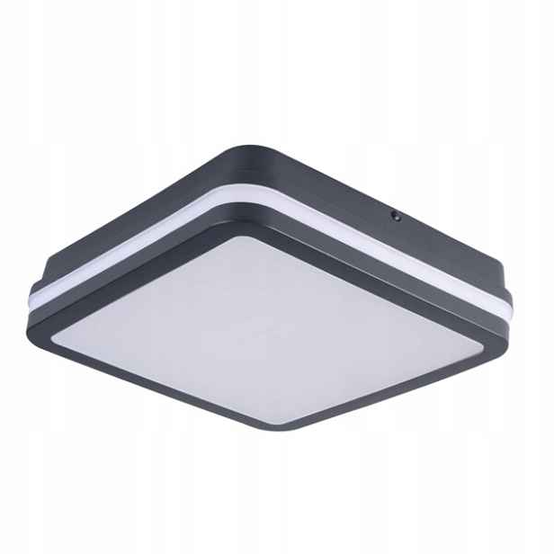 Stropní Svítidlo moderní Led 18W grafit čtvercový 22 cm s proměnnou barvou IP65 Kanlux