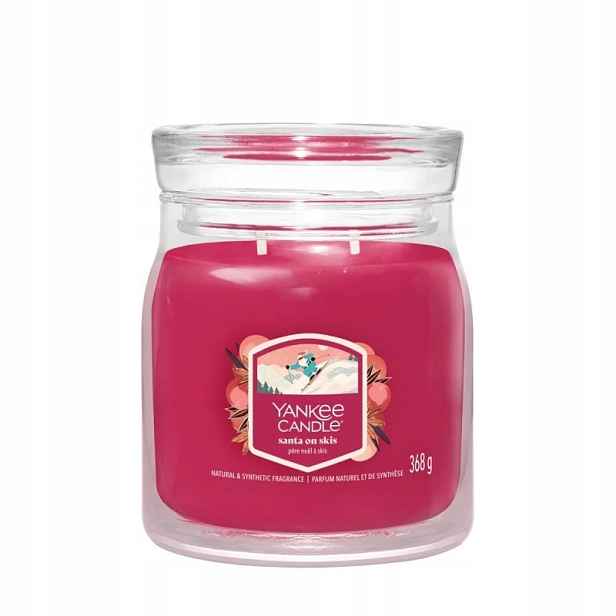 Yankee Candle Signature střední svíčka Santa On Skis
