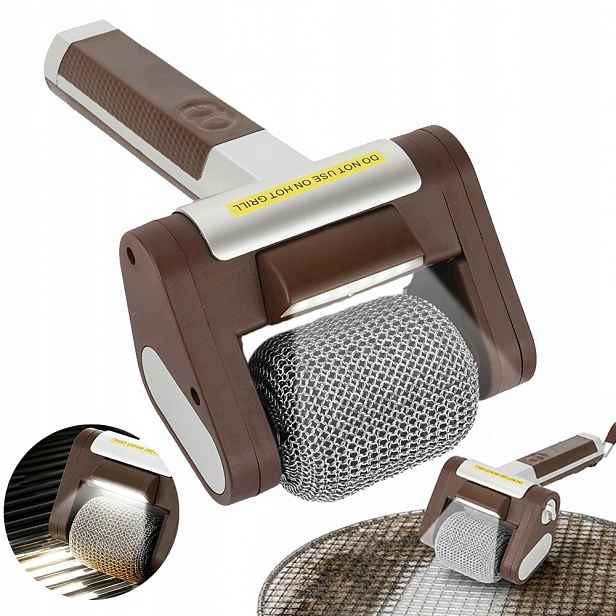 Elektrický kartáč na čištění grilu s Led světlem 350 ot/min pro Bbq rošt