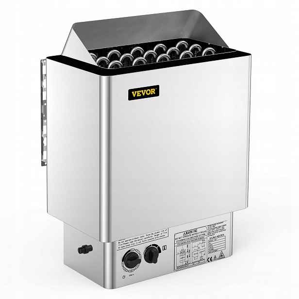 Kamna 9 kW, 380-415 V, nerezová ocel, montáž na stěnu