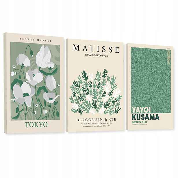 Obrazy Premium Na Plátně Abstrakce Béžová Zeleň Matisse Domů 40x50cm