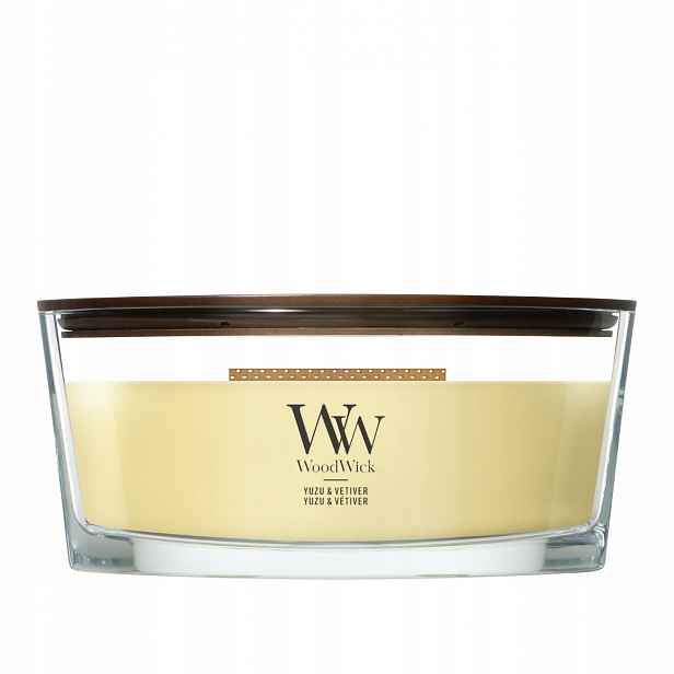 WoodWick Yuzu & Vetiver vonná svíčka elipsa 453 g