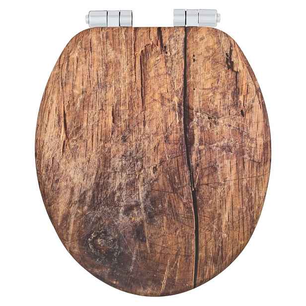 Záchodové prkénko s automatickým zavíráním 37 x 43 cm Rustic – Wenko