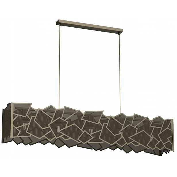 Závěsná lampa Camo Zlatá Šedá Kovová elegantní závěsná lampa ve stylu glamou