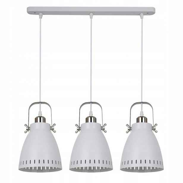 Závěsná lampa Zwis Lustr Franklin Bílá 3xE27 60W Industriální Italux