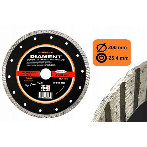 Kotouč Na Betonu Diamantový 200x25.4 mm Segmentový
