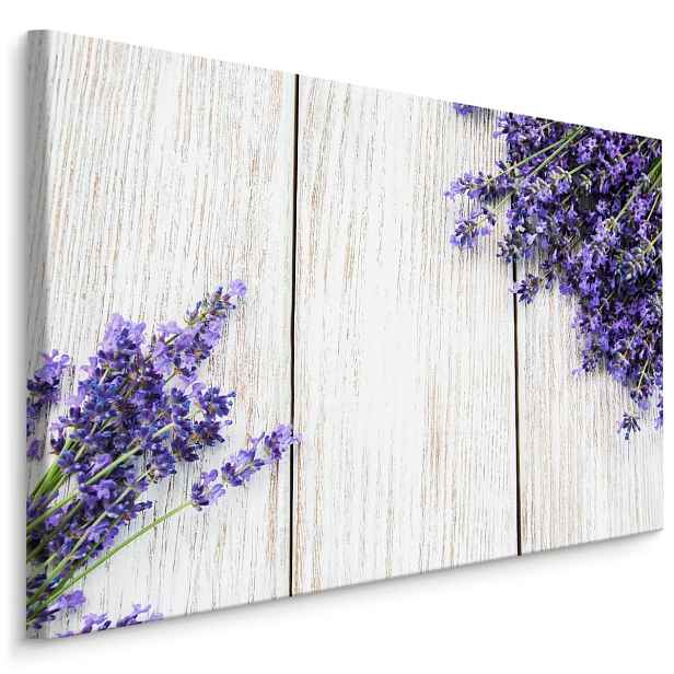 Plátno Květy Levandule Na Dřevěném Pozadí II. Varianta: 70x50