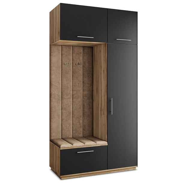 MASSENO MODERNÍ PŘEDSÍŇOVÁ SESTAVA REMA, 120/240/60 cm, dub Wotan