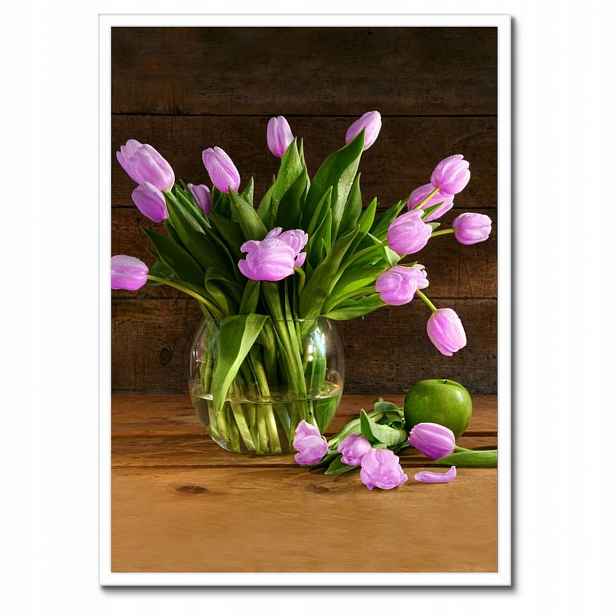 Plakáty v rámu 50x70 Fialové tulipány