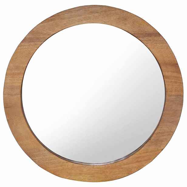 vidaXL Nástěnné zrcadlo 60 cm teak kulaté