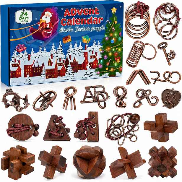 Adventní Kalendář 24KS 3D Kostek Logická Hádanka Skládačka
