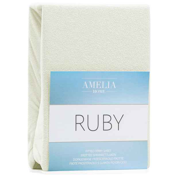 Restilo Froté prostěradlo s gumou Amelia Home Ruby ecru, velikost 100-120x200