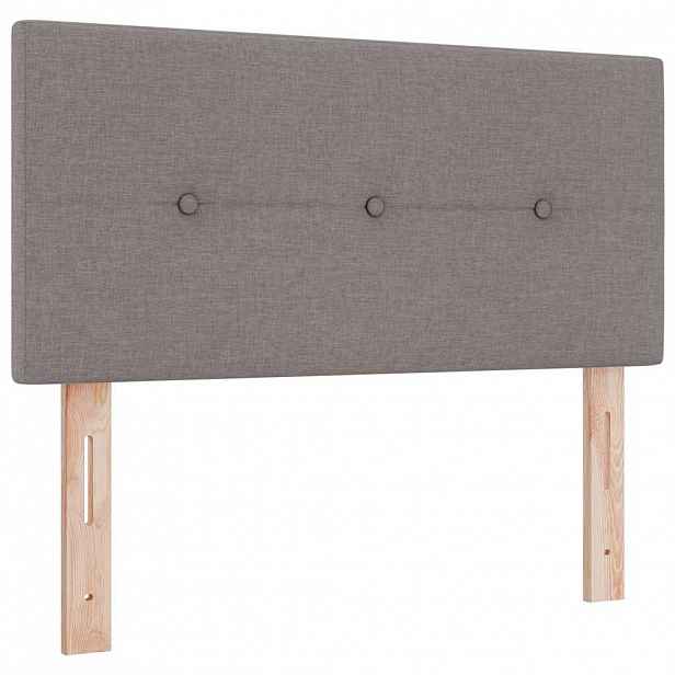 vidaXL Výškově nastavitelné čelo postele Taupe textil