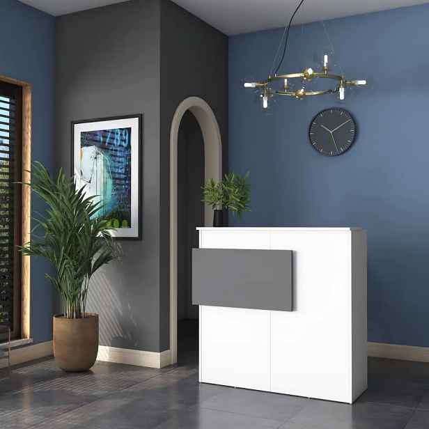 Casarredo Rečepční stůl URAGO, bílá/mramor
