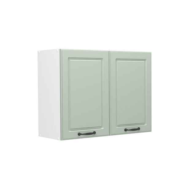 Vicco SKLENĚNÁ KUCHYŇSKÁ SKŘÍŇKA R-Line, Mint venkovský dům/Bílá, 80 cm