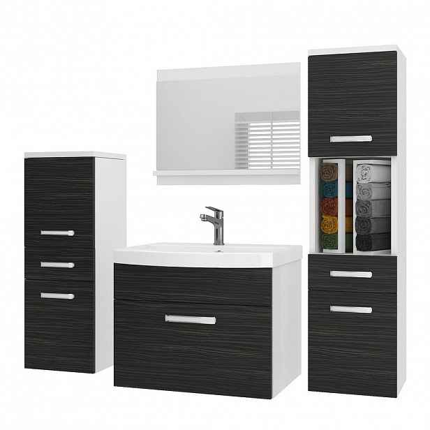 B BELINI GROUP KOUPELNOVÝ NÁBYTEK Koupelnová SADA PRI M5, Eben matný, 120 cm