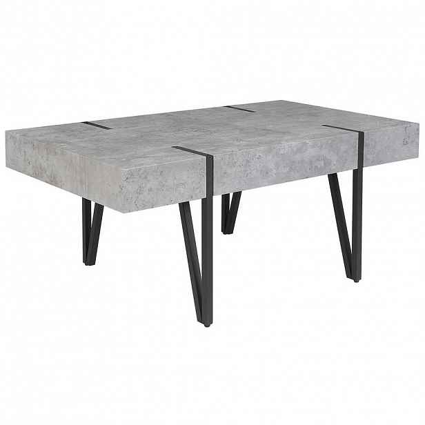 Beliani KONFERENČNÍ STOLEK Betonoptik/černý obdélníkový 60/100 cm Adena